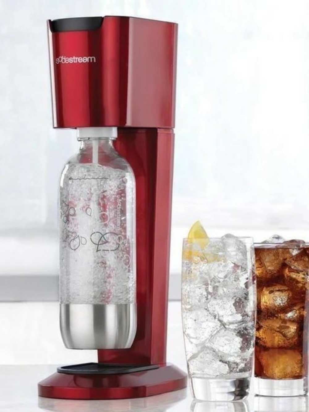 SodaStream Genesis Soda Maker Set - Red NIB